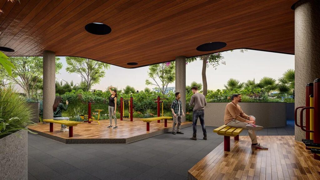 Outdoor fitness zone for active living