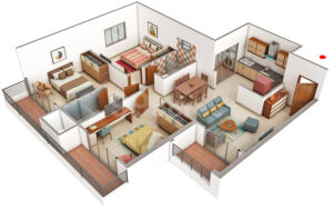 Duville Riverdale Grand 1137 Sq Ft 3 BHK